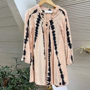 Natalie Martin Kids Fiore Dress in Peach Tie Dye